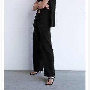 Zara Knit Palazzo Wide Leg Pants Small